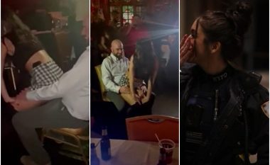 Shqiptarja Vera Mekuli që i dhuroi vallëzim të nxehtë shefit të saj në festën e Krishtlindjeve, shfaqet pas një viti me uniformën e policisë së New Yorkut