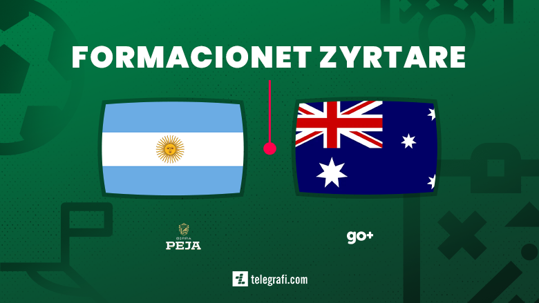 Argjentinë – Australi, formacionet zyrtare