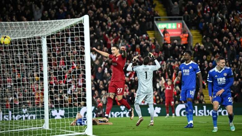 Liverpooli shënoi fitore ndaj Leicester fal dy autogolave të Wout Faes