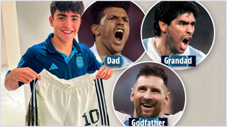 Babai i tij është Aguero, kumbara Messi dhe gjyshi Maradona – Benjamin mori një dhuratë pas kualifikimit të Argjentinës në finale