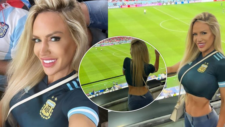 Tifozja atraktive, Luciana Salazar që mori vëmendje në ndeshjen e Argjentinës kundër Australisë u komentua për një lidhje dashurie me Julian Alvarezin