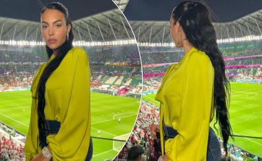 Georgina Rodriguez shkon në Katar për të mbështetur Cristiano Ronaldon, publikon pozat joshëse nga stadiumi