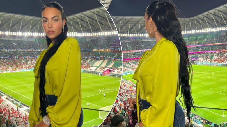 Georgina Rodriguez shkon në Katar për të mbështetur Cristiano Ronaldon, publikon pozat joshëse nga stadiumi