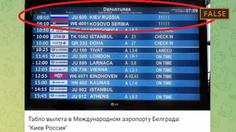 Fluturime për në ‘Kosovën serbe’ dhe ‘Kievin rus’ – vazhdojnë falsifikimet e qëllimshme serbe