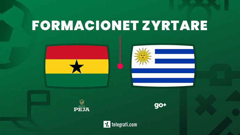 Gana – Uruguai, formacionet zyrtare