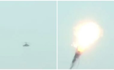 Raketa ukrainase godet helikopterin rus, shpërthen në ajër