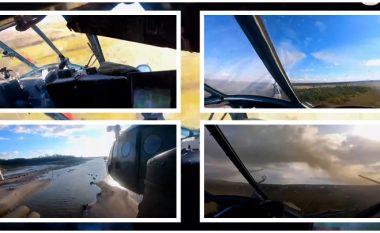 Helikopterët luftarakë të ukrainasve bombardojnë pozicionet e ushtrisë ruse, sulmet filmohen nga brendësia e kabinave të fluturakeve