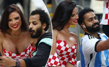 Edhe tifozët e Argjentinës e donin një foto me të - bukuroshja kroate Ivana Knoll nuk i kurseu 'selfiet' edhe me rivalët e ndeshjes