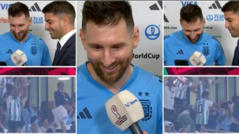 Reagimi i Messit kur ia tregojnë festën e familjes së tij në momentin kur shënoi golin ndaj Australisë