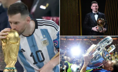 Messi u bë lojtari i 9-të në histori të futbollit që fiton Kupën e Botës, Ligën e Kampionëve dhe Topin e Artë