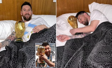 Nuk ishte e gjitha një ëndërr! Lionel Messi zgjohet duke përqafuar trofeun e Kupës së Botës