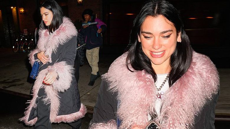 Dua Lipa duket tejet tërheqëse teksa i reziston të ftohtit në New York veshur me një pallto elegante