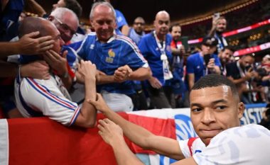 Tifozi i Francës reagon pas goditjes që mori nga ‘raketa’ e Mbappes përpara gjysmëfinales së Kupës së Botës