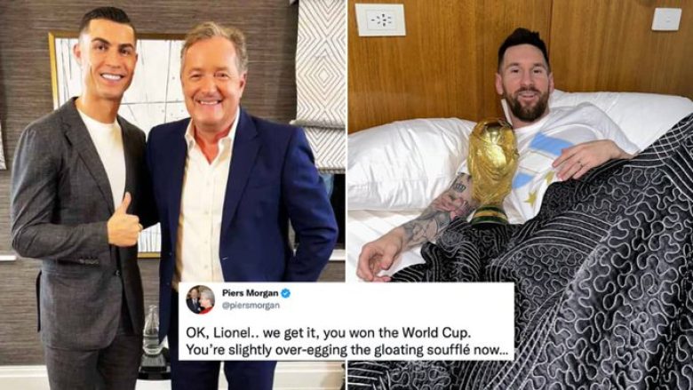 Piers Morgan sërish thumbon Messin, pas triumfit në Kampionatin Botëror