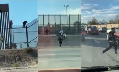 Pamjet nga Teksasi tregojnë emigrantët e paligjshëm që kalojnë lehtësisht kufirin dhe ecin me shpejtësi përgjatë autostradës