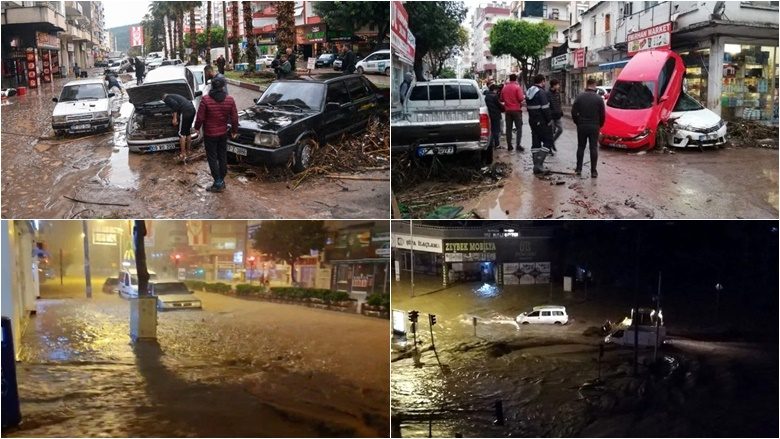 Përmbytjet kanë bërë ‘kërdinë’ në Antalia të Turqisë – pamjet tregojnë kaosin e krijuar