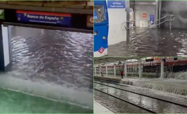 Disa stacione metroje në Madrid janë të detyruar të mbyllen për shkak të përmbytjeve – pasi stuhia Efraín godet Spanjën