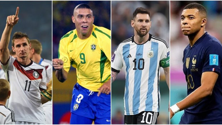 Nga Klose te Fenomeni, Messi e Mbappe: Golashënuesit më të mirë në histori të Kampionatit Botëror