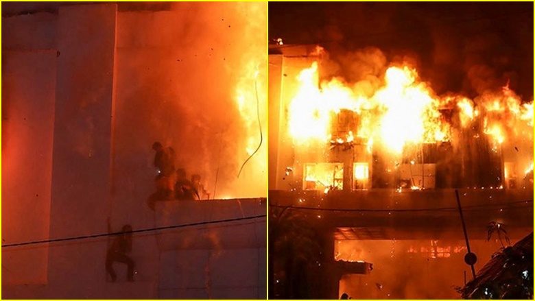 Imazhe dramatike nga zjarri masiv në një kazino të hotelit në Kamboxhia që la të paktën 16 të vdekur