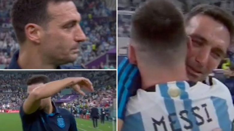 Një nga momentet më emocionues të këtij Botërori: Trajneri i Argjentinës shpërthen në lot, posa përqafoi Messin