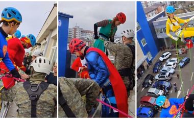 20 alpinistë të maskuar si superheronj lëshohen në objektin e Pediatrisë, argëtojnë fëmijët që po trajtohen në spital