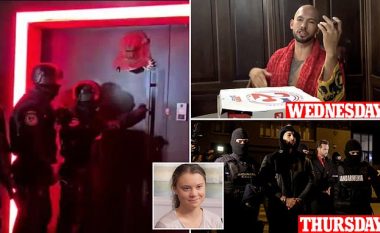 Përplasja virtuale me Greta Thunbergun mundësoi që policia të gjente lokacionin e Andrew Tate përmes kutisë së picave