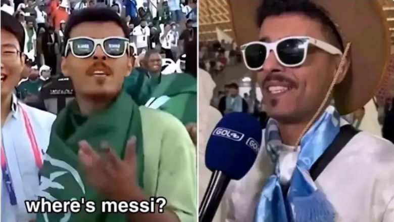 “Ku është Messi?”, tifozi i Arabisë Saudite që u bë viral është bërë një mbështetës i Argjentinës