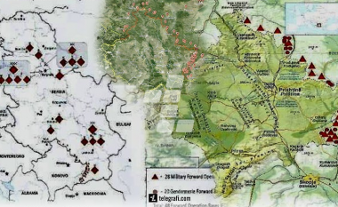Analisti boshnjak publikon dokumente për vendndodhjen e 48 bazave operuese ofensive që Serbia vendosi në kufirin me Kosovën