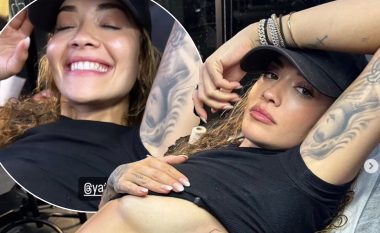 Rita Ora zbulon tatuazhin e ri afër gjoksit në imazhet e fundit