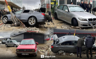 Pas vërshimeve në Skenderaj, fotografi nga vendi i ngjarjes ku shihen vetura e mjete tjera të shkatërruara