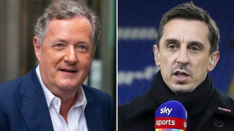 Neville i bindur që Man Utd përfundon para Arsenalit në kampionat, reagon Piers Morgan duke vendosur një shumë të madhe në bast për të kundërtën