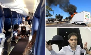 Pasagjerët në panik kur aeroplani u sulmua me armë zjarri pas arrestimit të djalit të El Chapos