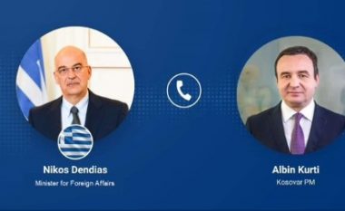 Kurti bisedë telefonike me ministrin grek, Dendias – flasin për zhvillimet në veri dhe dialogun Kosovë-Serbi