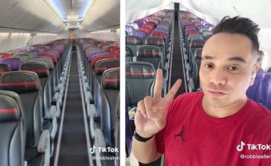 Përdoruesi në TikTok ishte i vetmi pasagjer në aeroplan gjatë udhëtimit për në Fixhi, tregoi eksperiencën për këtë ‘fluturim fantazmë’