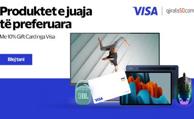 Blej dhe kurse me Visa në Gjirafa50, përfito 10% të vlerës si Gift Card