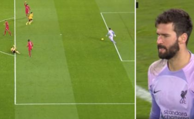 Nuk shpjegohet ky gabim katastrofal i portierit të Liverpoolit – ia pasoi topin lojtarit kundërshtar për golin e epërsisë