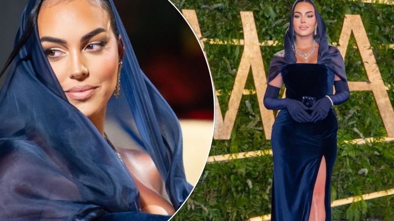 Georgina Rodriguez shkëlqen në “Joy Awards 2023” – detyrohet të mbulohet me shami për t’u përshtatur me traditat e Arabisë Saudite