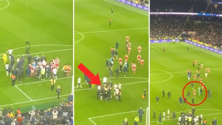 Pamjet e papara tregojnë pse Granit Xhaka u rikthye në përballjen mes lojtarëve të Arsenalit dhe Tottenhamit
