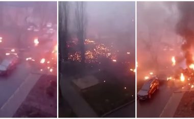 Pasojat e rrëzimit të helikopterit në afërsi të Kievit, publikohen pamjet e reja që shfaqin fluturaken e shkatërruar duke u djegur