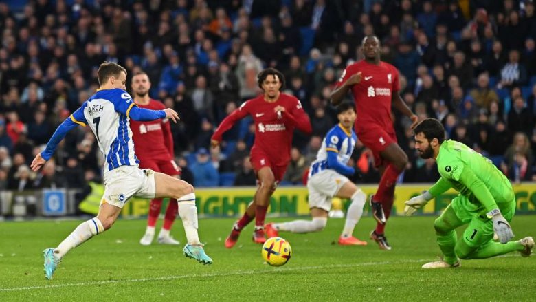 Brighton 3-0 Liverpool, notat e lojtarëve