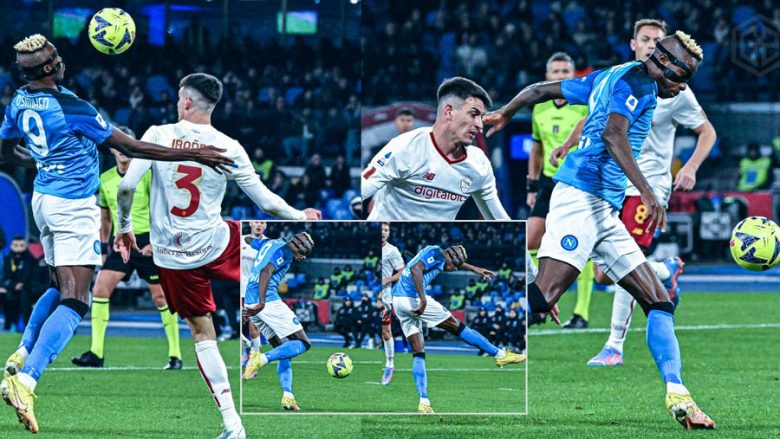 Ndal topin me gjoks dhe godet me vole – goli i Osimhen që i dërgoi në ekstazë tifozët e Napolit