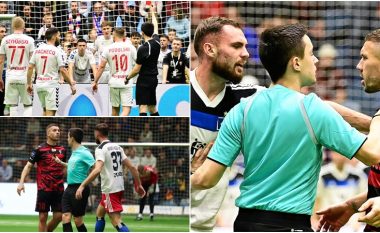 Podolskin e lëshojnë nervat në ndeshje bamirëse: Merr karton të kuq, gjuan gjyqtarin me ujë dhe i del punë edhe me reprezentuesin e Kosovës
