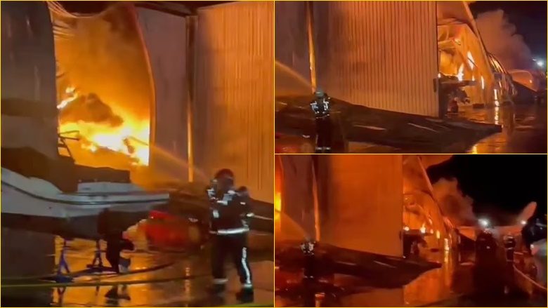 Rreth 80 varka me vlerë miliona euro janë shkatërruar pasi një zjarr i madh përfshiu një depo në Marbella, Spanjë