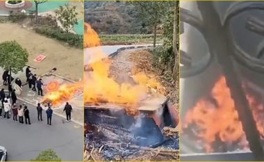 Pamje që pretendohet se tregojnë familjet kineze ‘që djegin trupat e të dashurve të tyre në rrugë’ mes shpërthimit të rasteve me COVID-19