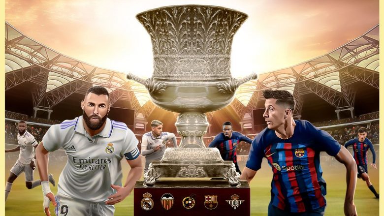 Formacionet zyrtare të finales së Superkupës së Spanjës: Real Madridi dhe Barcelona startojnë me më të mirët në dispozicion