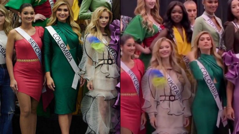 Situatë e pakëndshme në konkursin e Miss Universe: Bukuroshja ukrainase ‘iku’ larg përfaqësueses së Rusisë