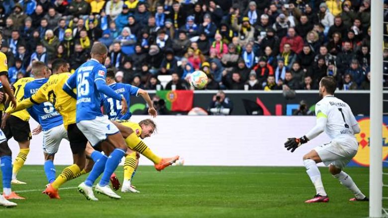 Borussia Dortmundi merr fitore të madhe ndaj Hoffenheim, vazhdon në pozitën e parë