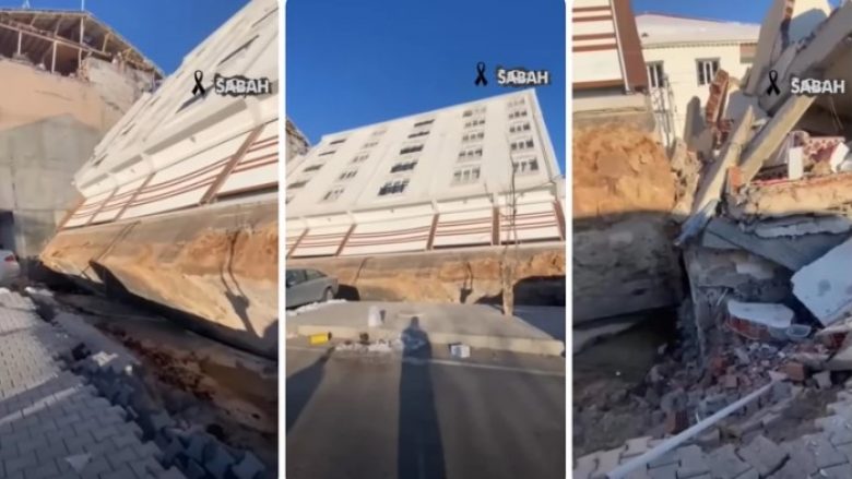 Tërmeti në Turqi, ndërtesa pesëkatëshe qëndron në formë të pjerrët – as edhe një të çarë nuk e ka