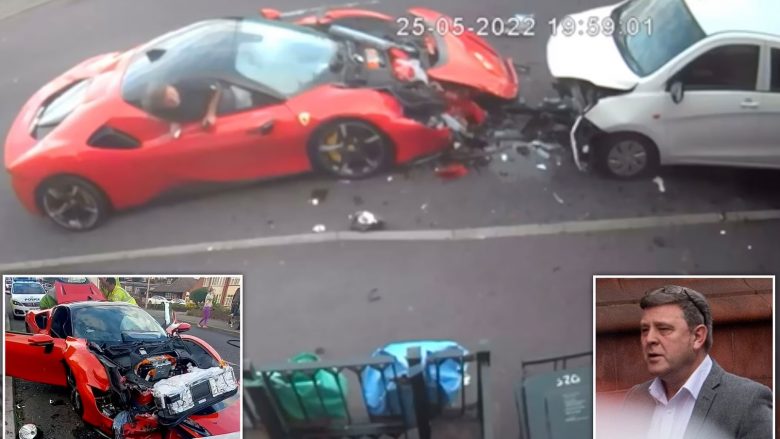 “Ngatërron pedalin e gazit me të frenave”, britaniku përplaset direkt me Ferrari me pesë vetura tjera të parkuara 