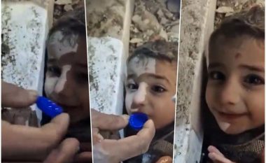 Videoja e sirianit 2-vjeçar bën xhiron e botës, qëndroi i ngujuar nën rrënoja për 44 orë – i dhanë ujë nga kapaku i shishes